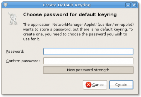 Create Default Keyring